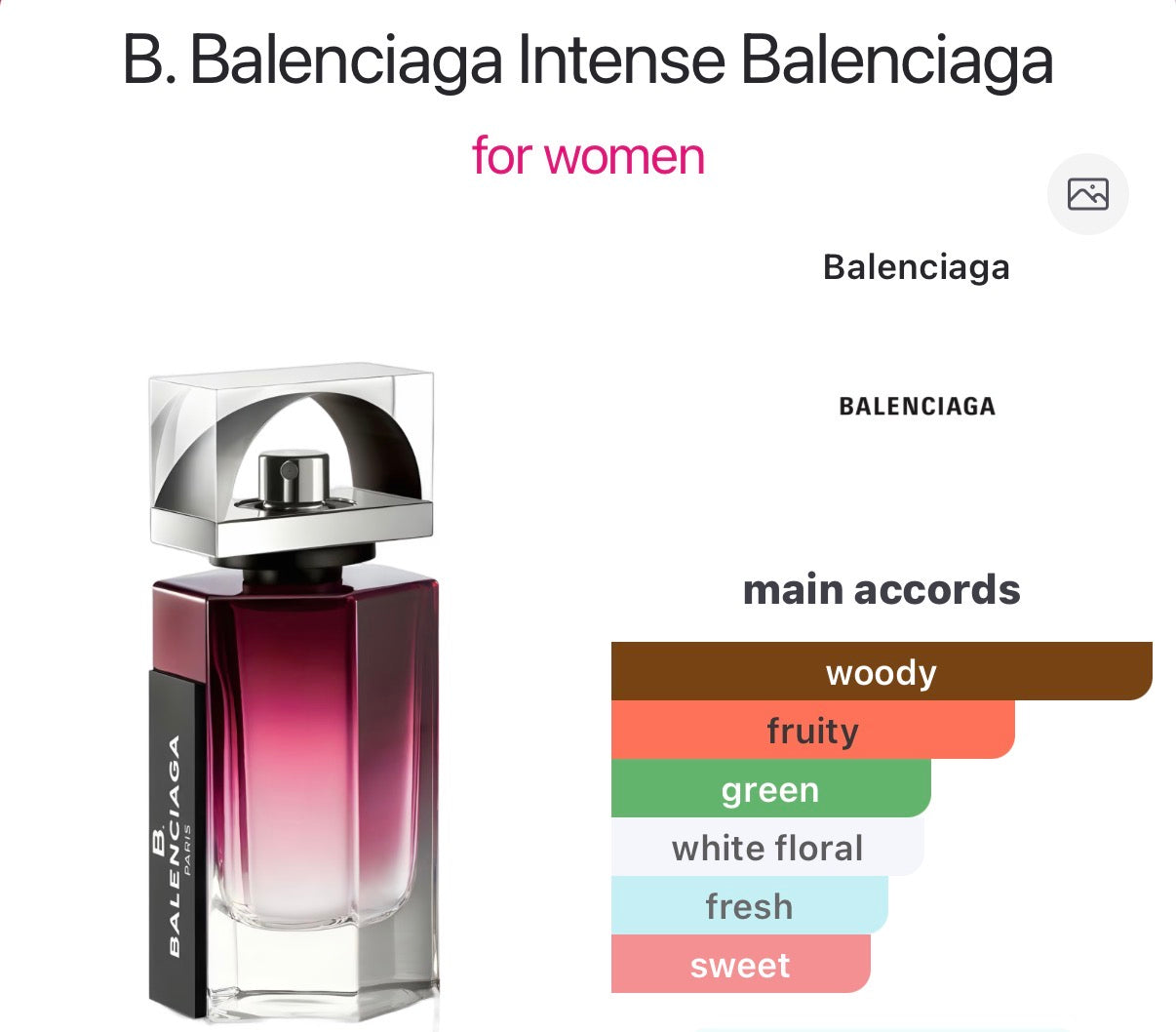 Balenciaga: B. Balenciaga Intense Sample
