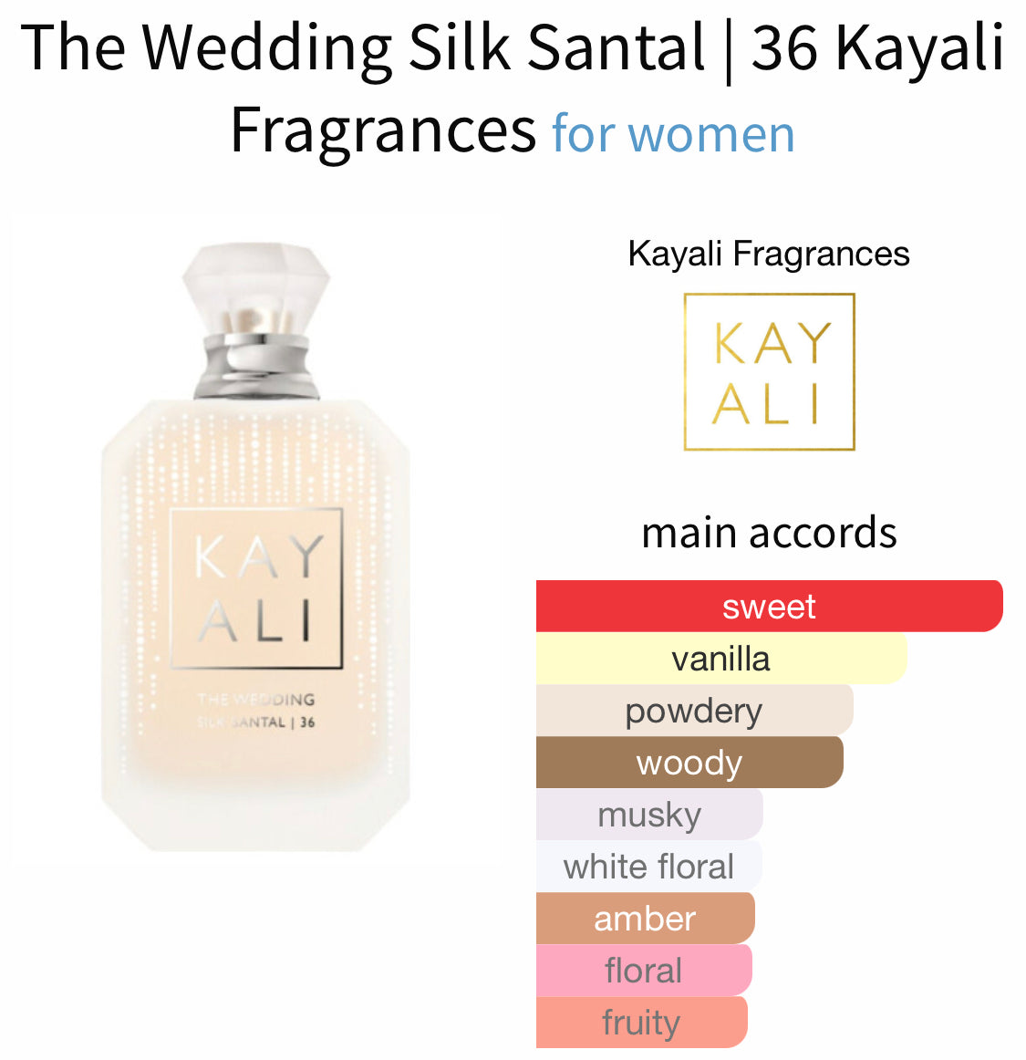 kayali-The wedding silk santal 36- 10ML Unopened