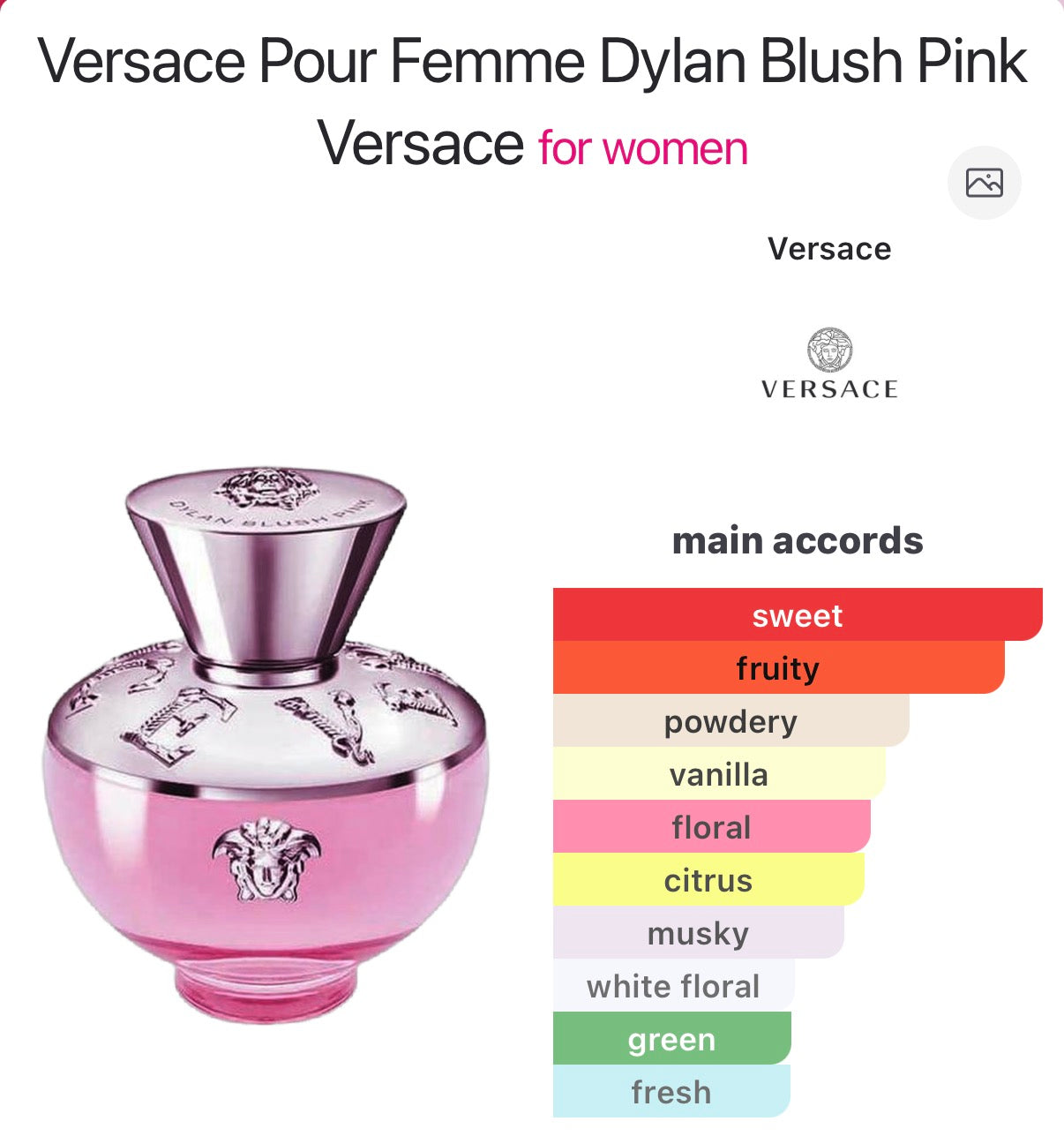 Versace: Dylan Blush Pink Pour Femme-Samples